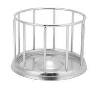 lvifloae Stainless Steel Reptile Food Water Dish Round Railing Tortoise Tray Pet Supplies Hollow Cylinder Design Long Lasting Material Safe Multi Scene Feeder for Home Vivarium Pet Store (Petite)