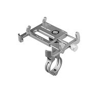 lvifloae Support de téléphone pour vélo, Rotatif à 360 degrés, réglable en Longueur, en Aluminium, à Six Griffes, Fixation sur Guidon de vélo, Compatible avec Les téléphones de 3,5 à 6,2 (Titanium)