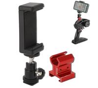 lvifloae Support de téléphone Universel pour Traxxas TX TQi, transmetteur Stable et réglable, Support de téléphone en métal, Support de Base pour téléphones de Plus de 5,5 Pouces (Red)