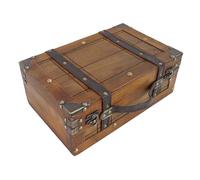 lvifloae Trunk Trunk Trunk Portable Antique Look Photography Prop Time Capsule Box avec Couvercle à charnu (Petit)