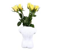 lvifloae Vase de Forme, Vase pour Corps d'homme, Vase d'art de Buste de Statue d'homme, Vase à Fleurs en poterie Poli, décor Polyvalent Compact pour la Maison, Le Bureau, Le Salon
