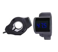 lvifloae Voltage Display Meter For Bicycle Thumb Accelerator Shifter Accelerator Bicycle Conversion Power Meter With Digital Voltage For Scooter Electric Scooter Led Display Sc