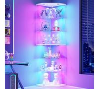 Lvifur 6 Niveaux 175cm de Haut Vitrine en Verre avec, Objets de Collection,Blanc
