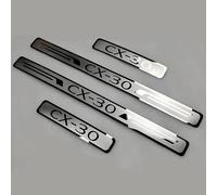 lvjiena 4 Pièces Barre de Seuil en Acier Inoxydable pour Mazda CX-30 2024 2023 2022 2021 2020 2019, Bande Anti-Usure Bienvenue Pédales Protecteur Etanches Accessoires