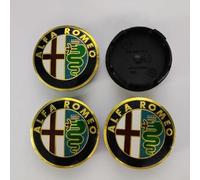 lvjiena 4 pièces Cache Moyeu pour Alfa Romeo 56mm, Haute Qualité ABS Étanche Capuchons de Moyeu de Roue Centre de Jante Capuchons Badge Logo