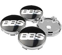 lvjiena 4 pièces Cache Moyeu pour BBS 60mm, Haute Qualité ABS Étanche Capuchons de Moyeu de Roue Centre de Jante Capuchons Badge Logo