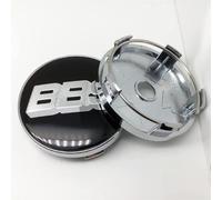 lvjiena 4 pièces Cache Moyeu pour BBS 64mm, Haute Qualité ABS Étanche Capuchons de Moyeu de Roue Centre de Jante Capuchons Badge Logo