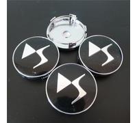 lvjiena 4 pièces Cache Moyeu pour DS DS3 DS5 DS6 60MM, Haute Qualité ABS Étanche Capuchons de Moyeu de Roue Centre de Jante Capuchons Badge Logo,B
