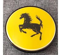 lvjiena 4 pièces Cache Moyeu pour Ferrari 55MM.60MM,65MM, Haute Qualité ABS Étanche Capuchons de Moyeu de Roue Centre de Jante Capuchons Badge Logo,60MM