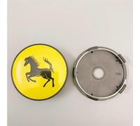 lvjiena 4 pièces Cache Moyeu pour Ferrari California 458 488 F12 FF 430 Roma 68mm, Haute Qualité ABS Étanche Capuchons de Moyeu de Roue Centre de Jante Capuchons Badge Logo,B