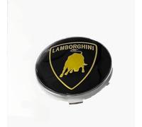 lvjiena 4 pièces Cache Moyeu pour Lamborghini 68mm, Haute Qualité ABS Étanche Capuchons de Moyeu de Roue Centre de Jante Capuchons Badge Logo