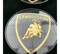 lvjiena 4 pièces Cache Moyeu pour Lamborghini Urus Aventador Gallardo Huracan LP700 60 mm, Haute Qualité ABS Étanche Capuchons de Moyeu de Roue Centre de Jante Capuchons Badge Logo