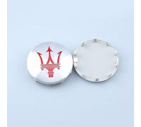 lvjiena 4 pièces Cache Moyeu pour Maserati Ghibli 60MM, Haute Qualité ABS Étanche Capuchons de Moyeu de Roue Centre de Jante Capuchons Badge Logo