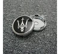 lvjiena 4 pièces Cache Moyeu pour Maserati Ghibli Levante 60 mm, Haute Qualité ABS Étanche Capuchons de Moyeu de Roue Centre de Jante Capuchons Badge Logo,F