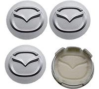 lvjiena 4 pièces Cache Moyeu pour Mazda Atenza MX3 CX3 CX5 2 3 6 323 626 RX8 RX7 56MM, Haute Qualité ABS Étanche Capuchons de Moyeu de Roue Centre de Jante Capuchons Badge Logo,A