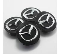 lvjiena 4 pièces Cache Moyeu pour Mazda CX-60 56mm, Haute Qualité ABS Étanche Capuchons de Moyeu de Roue Centre de Jante Capuchons Badge Logo