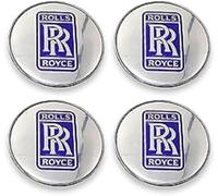 lvjiena 4 pièces Cache Moyeu pour Rolls Royce 60MM, Haute Qualité ABS Étanche Capuchons de Moyeu de Roue Centre de Jante Capuchons Badge Logo