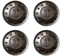 lvjiena 4 pièces Cache Moyeu pour Tesla Model S Y 3, Haute Qualité ABS Étanche Capuchons de Moyeu de Roue Centre de Jante Capuchons Badge Logo,A