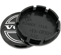 lvjiena 4 pièces Cache Moyeu pour Volvo S60 56mm, Haute Qualité ABS Étanche Capuchons de Moyeu de Roue Centre de Jante Capuchons Badge Logo