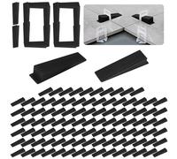 Lvjkes 100 Pièces Cale carrelage, Cale carrelage autonivelant, Réutilisable nivellement carrelage, Pour une mise à niveau précise des carreaux, Pas de débord (Noir)
