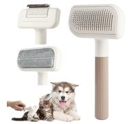 Lvjkes 3 en 1 Brosse chat & chien, Multifonctionnel brosse chat poil long/court, démêle les nœuds, masse le pelage et permet, Poils en Un Clic Morts et Sous-Poils