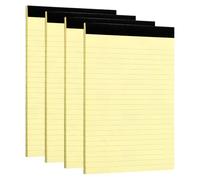 Lvjkes 4 Pièces Bloc Note A7, Blocs détachables de 30 feuilles chacun | Jaune petits blocs-notes adaptés au travail, au bureau, à la maison, aux études, à l'école, pour prendre des notes et tenir u
