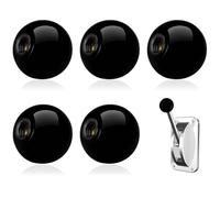 Lvjkes 5 Pièces Bouton de Levier à Bille M10 x 35mm | Noir Poignée Boule Ronde, Filetage intérieur en laiton, Pour Opération de la Machine, Poignées de Rechange