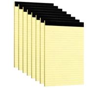 Lvjkes 8 Pièces Bloc Note A7, Blocs détachables de 30 feuilles chacun | Jaune petits blocs-notes adaptés au travail, au bureau, à la maison, aux études, à l'école, pour prendre des notes et tenir u