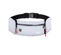 LVJMJ Ceinture de Course Multifonctionnelle avec Bande Réfléchissante, Sac Banane avec 3 Compartiments pour Deux Téléphones 7.2 Pouces, Version Bouteille D'eau Disponible, Ceinture Réglable, gris