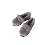 LVJMJ Mary Jane Chaussures plates en velours côtelé avec fermeture éclair | Dessus en velours côtelé | Doublure en polaire | Style Mary Jane | Fermeture éclair latérale | Col en peluche | 2 couleurs