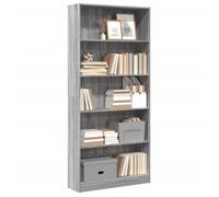 LVL - Bibliothèque d'Adulte/Enfant - Pour livres/CD - sonoma gris 80x24x176 cm bois d'ingénierie LL1956