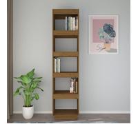 LVL - MEUBLE ETAGERE - Bibliothèque-Cloison Marron miel 40x35x167 cm Pin solide(6902)