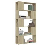 LVL - MEUBLE ETAGERE - Bibliothèque de séparation Chêne sonoma 80x24x155 cm Aggloméré(4081)