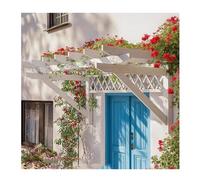 LVLDAWA Auvent Fenêtre en Bois, Marquise Porte Murale Et Abri Terrasse, Auvent Et Pergola De Porte À Monter Soi-même pour L'extérieur Le Jardin(Blanc,150x130x80cm)