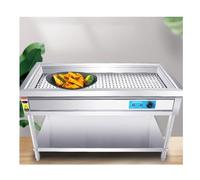 LVLDAWA Chauffe-Plats Professionnel Table Vapeur Professionnelle Buffets Traiteurs Table Vapeur en Acier Inoxydable pour Plateaux Restauration pour Fêtes Traiteurs(115x69x80cm)