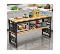 LVLDAWA Îlot Cuisine Style Industriel Table À Manger avec Plateau en Bois Plan De Travail avec Rangements pour Salle À Manger Ou Café(A,100 x 35 x 80cm)