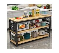 LVLDAWA Îlot Cuisine Style Industriel Table À Manger avec Plateau en Bois Plan De Travail avec Rangements pour Salle À Manger Ou Café(B,70 x 35 x 80cm)