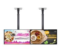 LVLDAWA Panneau Menu À Fixation Plafond Panneau Menu Numérique Avec Écran Jusqu'à 60 Pouces Système Fixation Plafond Inclinable Pour Restaurants Commerces(2 rods - 0.5-1m)