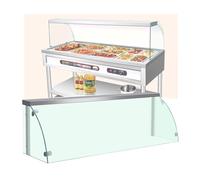 LVLDAWA Vitrine Boulangerie Réchauffeur Plats Réfrigéré pour Buffet Commercial Présentoir Fermé Trois Côtés pour Pâtisseries pour Desserts, Biscuits(90X53X50CM)
