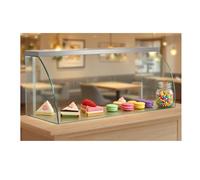 LVLDAWA Vitrine Pâtisserie Housse Verre pour Buffet Réfrigéré Commercial Table Chauffante Transparente pour La Conservation Pain pour La Cuisine(120X53X50CM)