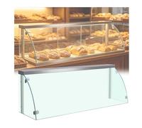 LVLDAWA Vitrine Pâtisserie Housse Verre pour Buffet Réfrigéré Commercial Table Chauffante Transparente pour La Conservation Pain pour La Cuisine(142X53X50CM)