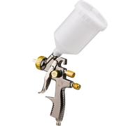 LVLP 1.8mm Air Spray Gun Kit 600cc Fluid Cup Feed Air Paint Sprayer Mini Handheld 360-degree Paint Spraying Gun for Car Repair Furniture Surface Wall Painting DIY Models