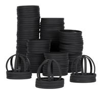 LVNRIDS 100 pièces Bracelets en Silicone pour Adolescents 7 inch Bracelet en Caoutchouc élastique de Sport pour Garçons Filles Enseignants étudiants Décorations Fête Noir