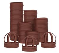 LVNRIDS 100 pièces Bracelets en silicone pour Adultes, 8 inch Bracelets en caoutchouc élastique pour le sport Cadeaux en vrac les fournitures pour enseignants Décorations de fête Brun