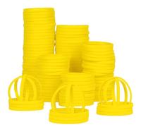 LVNRIDS 100 pièces Bracelets en Silicone pour Adultes, 8 inch Bracelets en Caoutchouc élastique pour Sport Cadeaux en vrac les Fournitures pour enseignants fête jaune