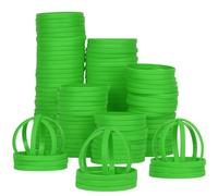 LVNRIDS 100 pièces Bracelets en silicone pour Adultes, 8 inch Bracelets en caoutchouc élastique pour le sport Cadeaux en vrac les fournitures pour enseignants Décorations de fête vert