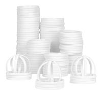 LVNRIDS 100 pièces Bracelets en silicone pour Adultes, 8 inch Bracelets en caoutchouc élastique pour le sport Cadeaux en vrac les fournitures pour enseignants Décorations de fête Blanc