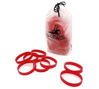LVNRIDS 100 pièces bracelets en silicone vierges, bracelet élastique en caoutchouc de fête de sport pour Adulte Rouge