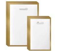 LVNRIDS 100 Pièces Sacs Cadeaux Blanc, 40 x 28 cm/30 x 20 cm Sac Cadeau Plastique Réutilisables épais pour Fête, Mariage, Petites Entreprises, Boutiques