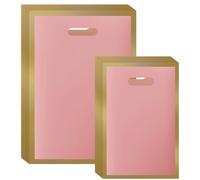 LVNRIDS 100 Pièces Sacs Cadeaux Rose, 40 x 28 cm/30 x 20 cm Sac Cadeau Plastique Réutilisables épais pour Fête, Mariage, Petites Entreprises, Boutiques